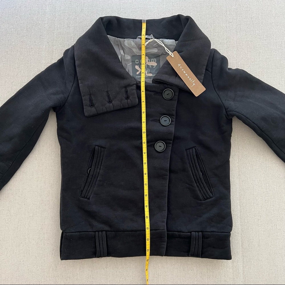 ARITZIA Community Organic Cotton Warm Black Coat - Picture 10 of 11